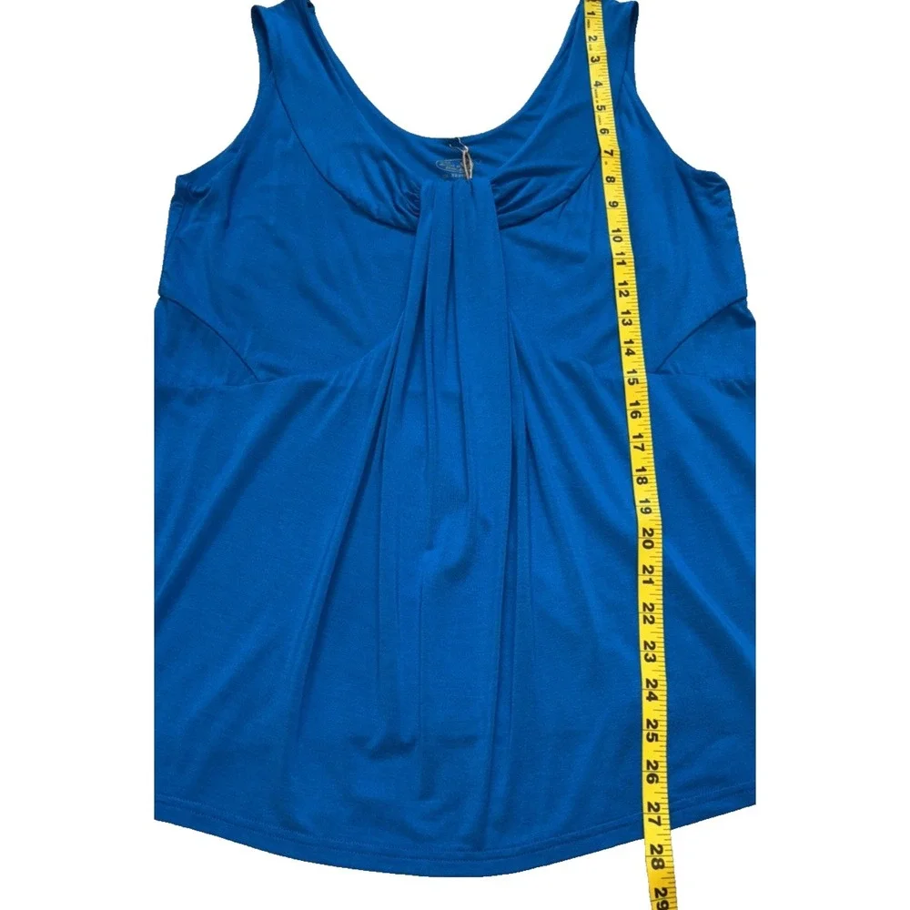 Swing Tunic Tank by Blue Sky Women's Size M Blue Office Church‎ Party Bamboo